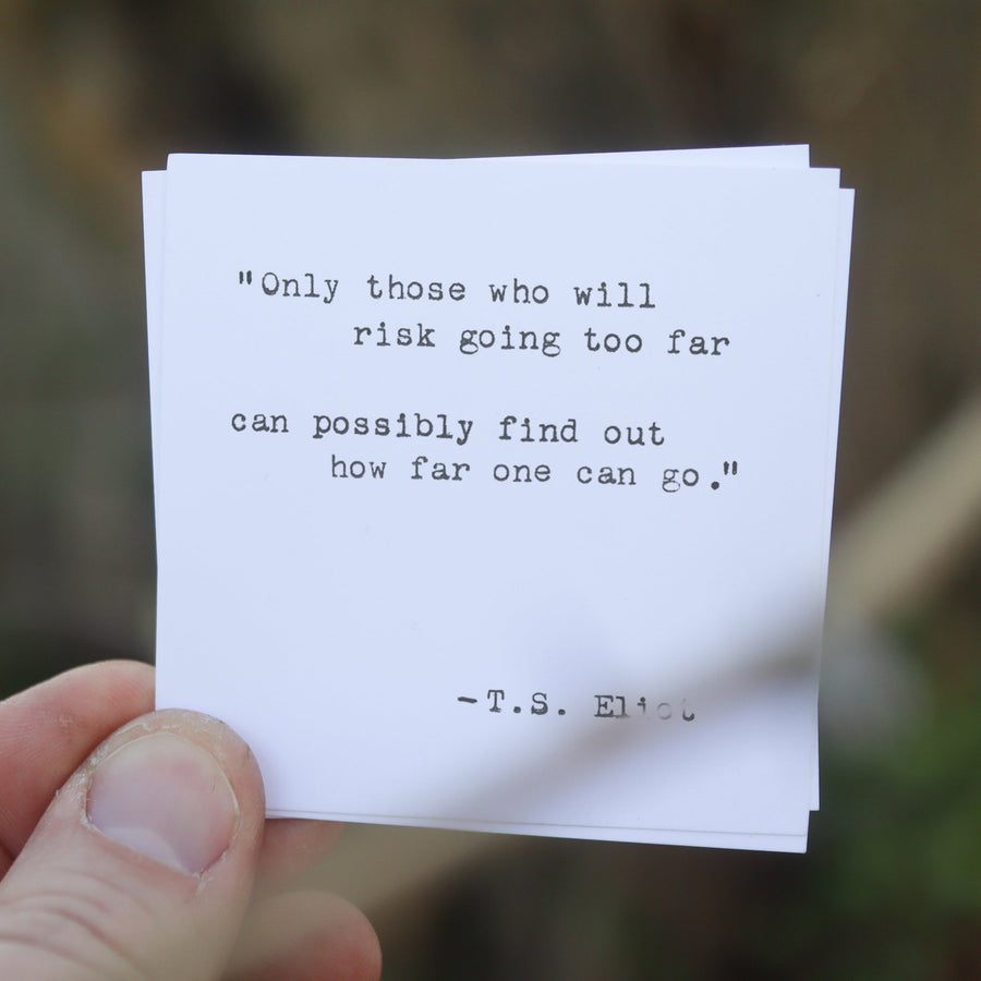 Printed quote and reflection cards from the 365 Imperfect Cards collection.