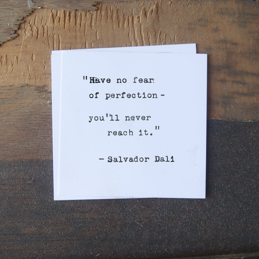 Printed quote and reflection cards from the 365 Imperfect Cards collection.