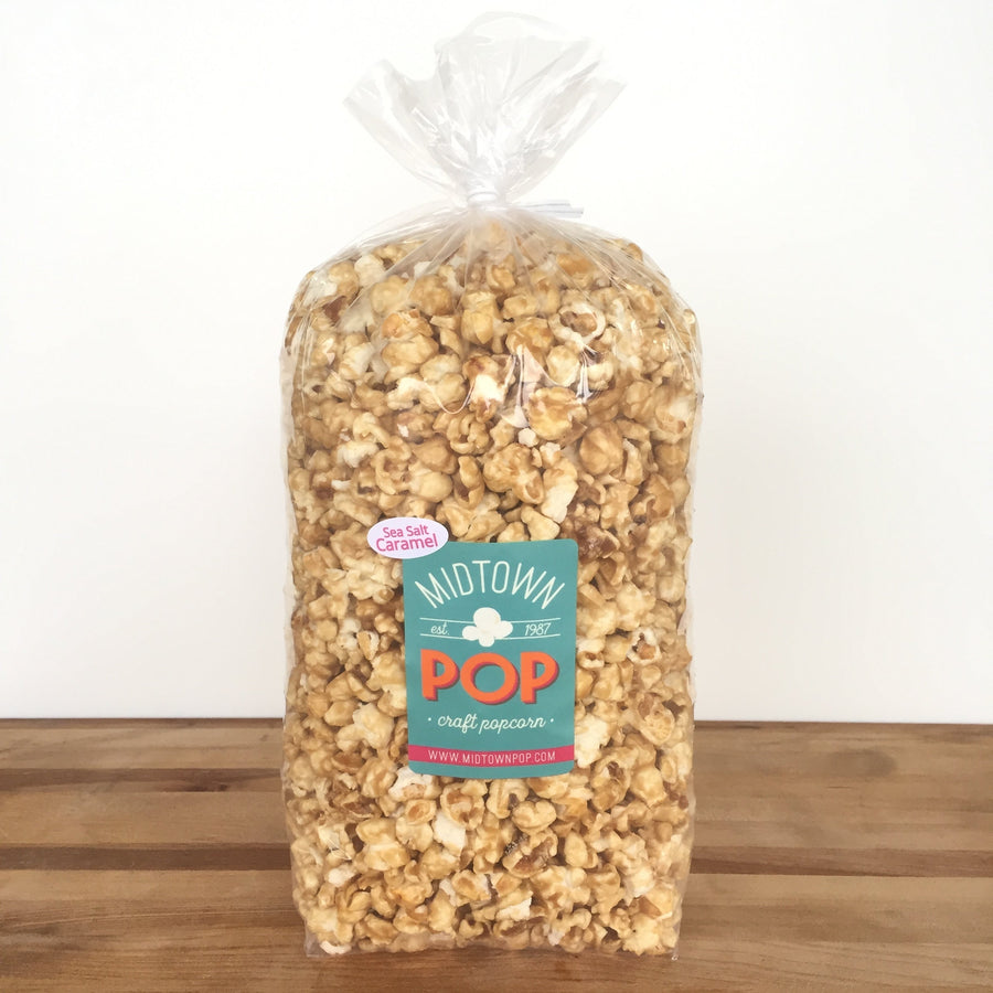 Bag of sea salt caramel popcorn