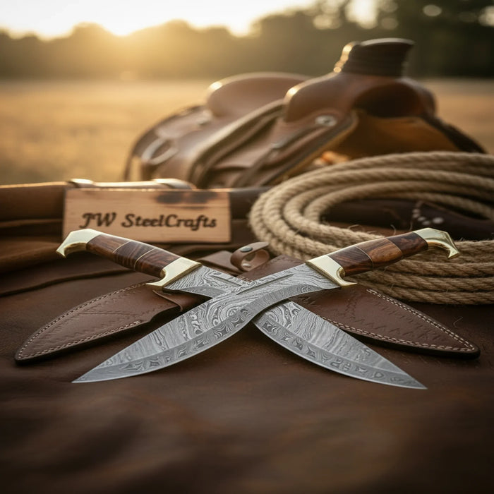 Savage Serpent Kukri Knife Set with Rosewood Handles