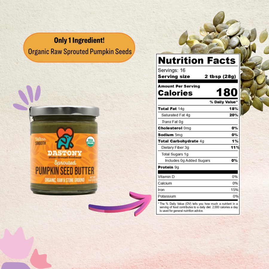 Crunchy Sprouted Pumpkin Seed Butter