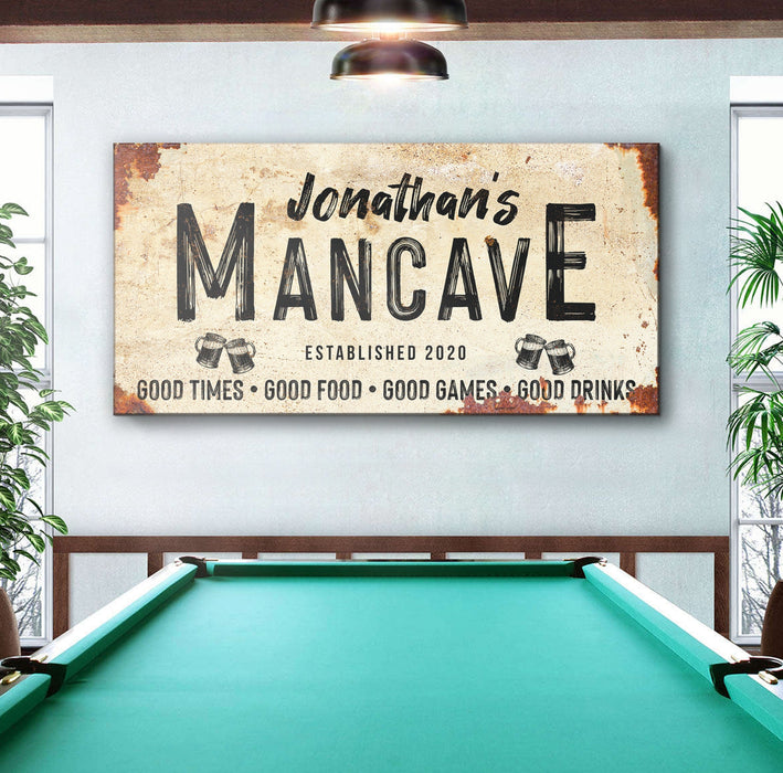 Good Times Personalized Man Cave Sign Custom Bar Signs For Home Bar Perfect Man Cave Wall Decor