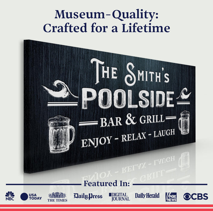 Personalized Poolside Bar And Grill Sign Ii