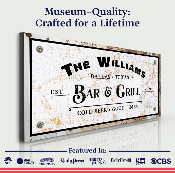 Bar And Grill Sign Viii