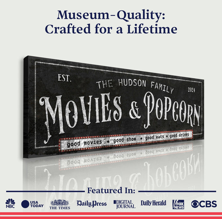 Personalized Movies Popcorn Sign Ii