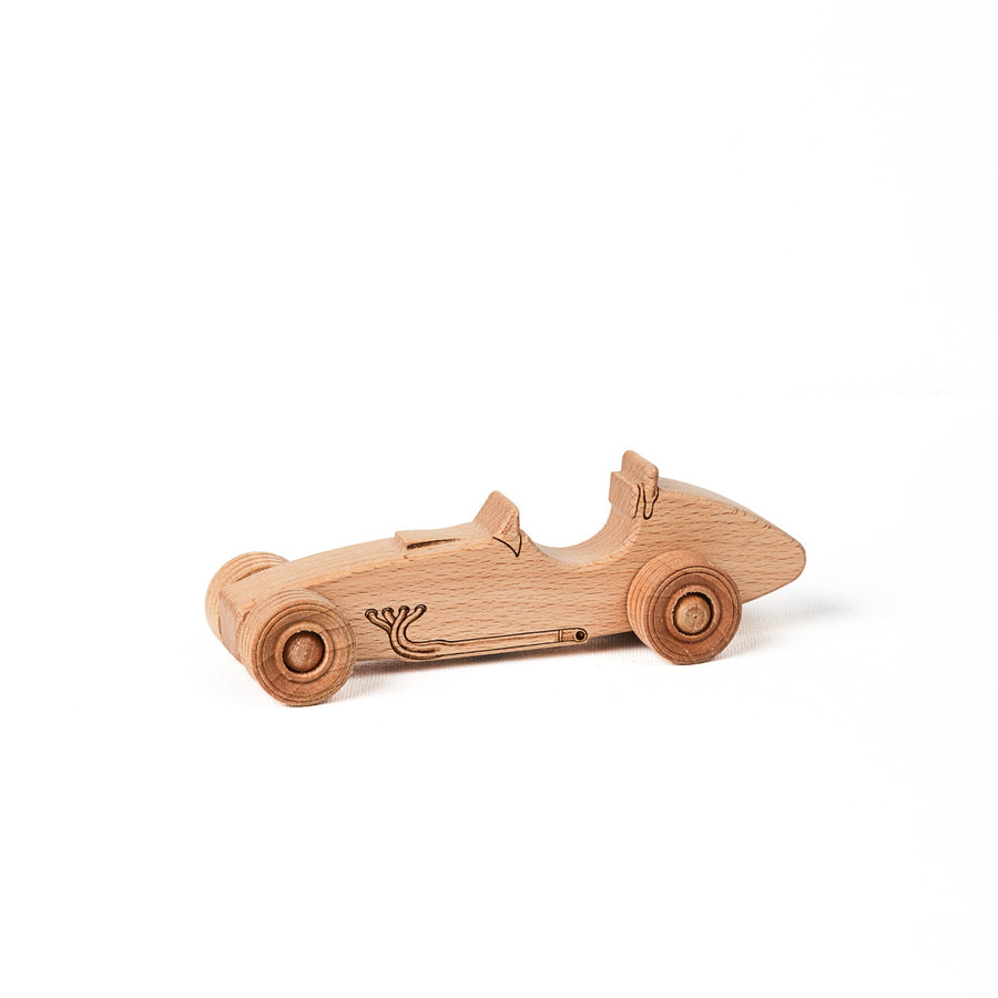 Small beech Indy Special wooden toy race car