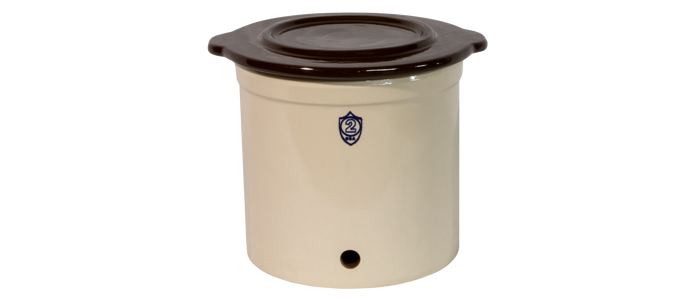 2 Gallon Stoneware Beverage Crock with Lid