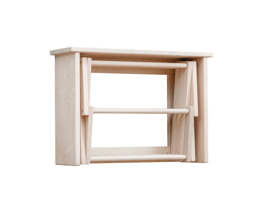 Collective Wall Clothes Drying Rack ~ Solid Maple Hardwood, Folding, Hand Built in USA