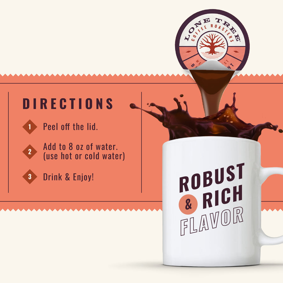 Daily Delight peel-and-pour preparation directions
