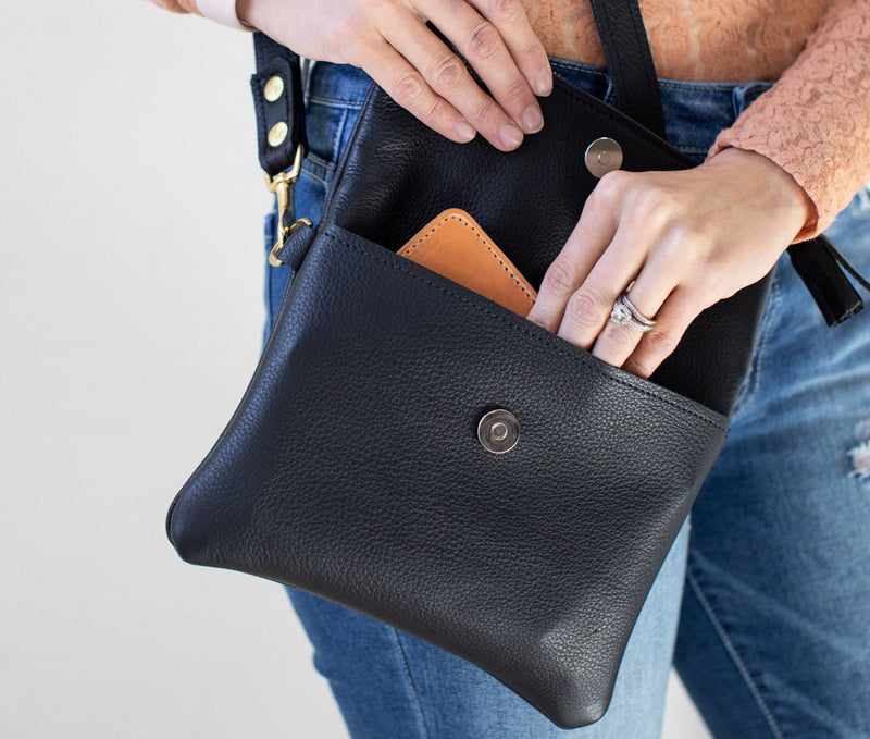 Foldover Crossbody Clutch - Lifetime Leather Co