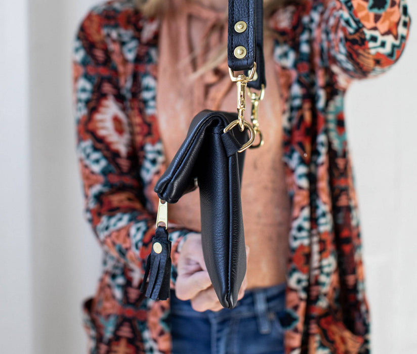 Foldover Crossbody Clutch - Lifetime Leather Co