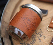 Leather Mason Jar Coozie - Lifetime Leather Co
