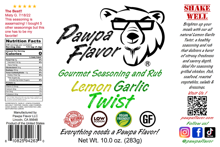 Pawpa Flavor Lemon Garlic Twist