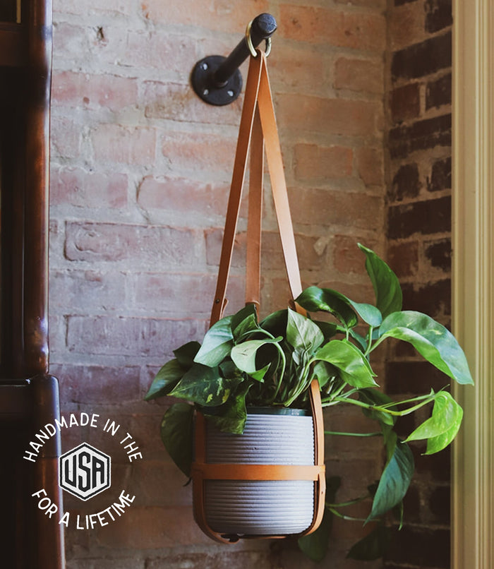 Leather Plant Hanger - USA Made