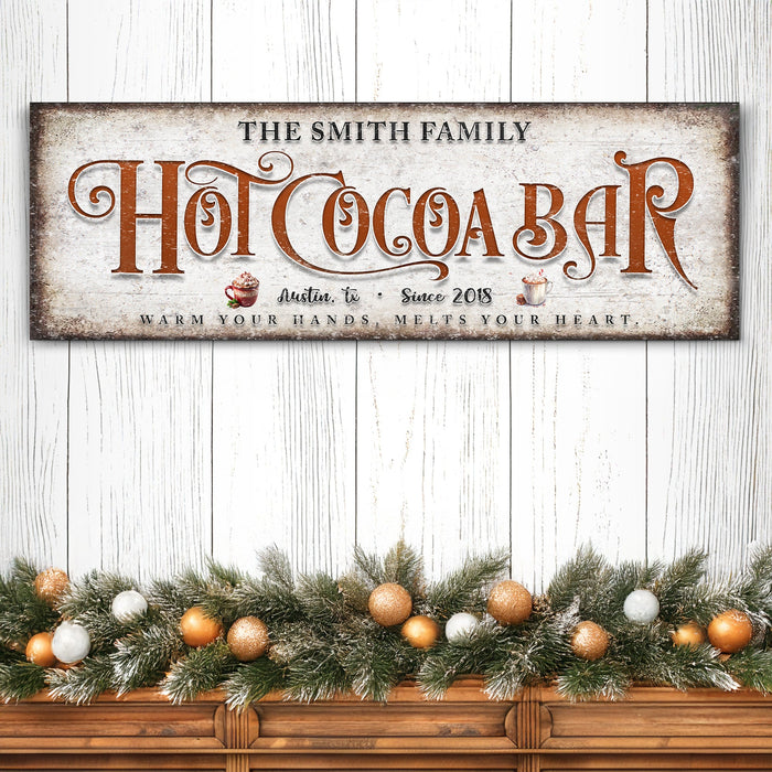 Hot Chocolate Christmas Bar Sign Ii