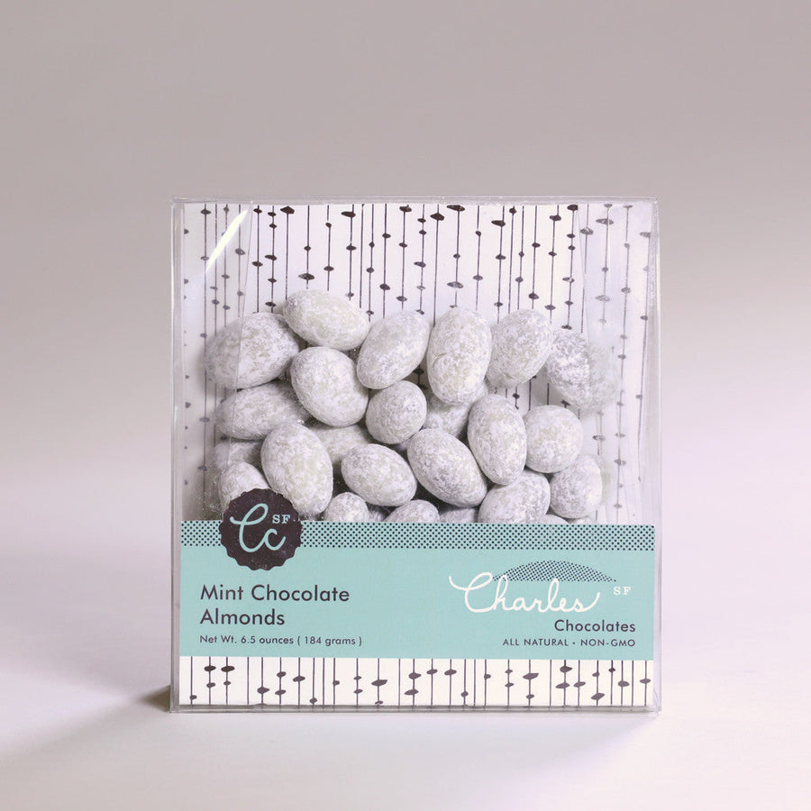 Mint Chocolate Almonds in their earlier labeled package