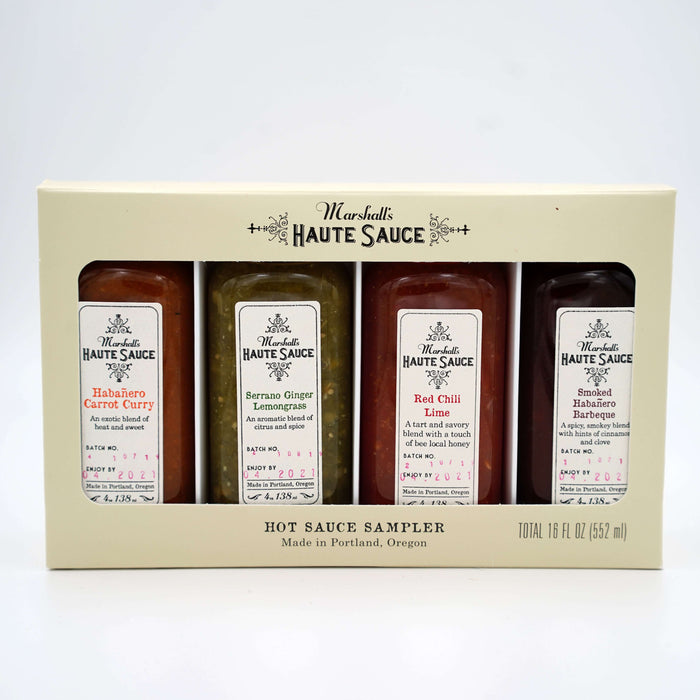 A Hot Sauce Gift Set- Marshall's Haute Sauce- Cooking Gifts For Men and Women