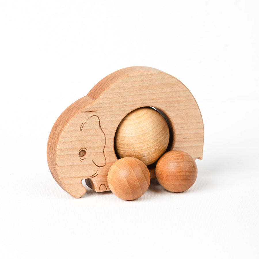 Elephant Wooden Push Toy – Roly Poly