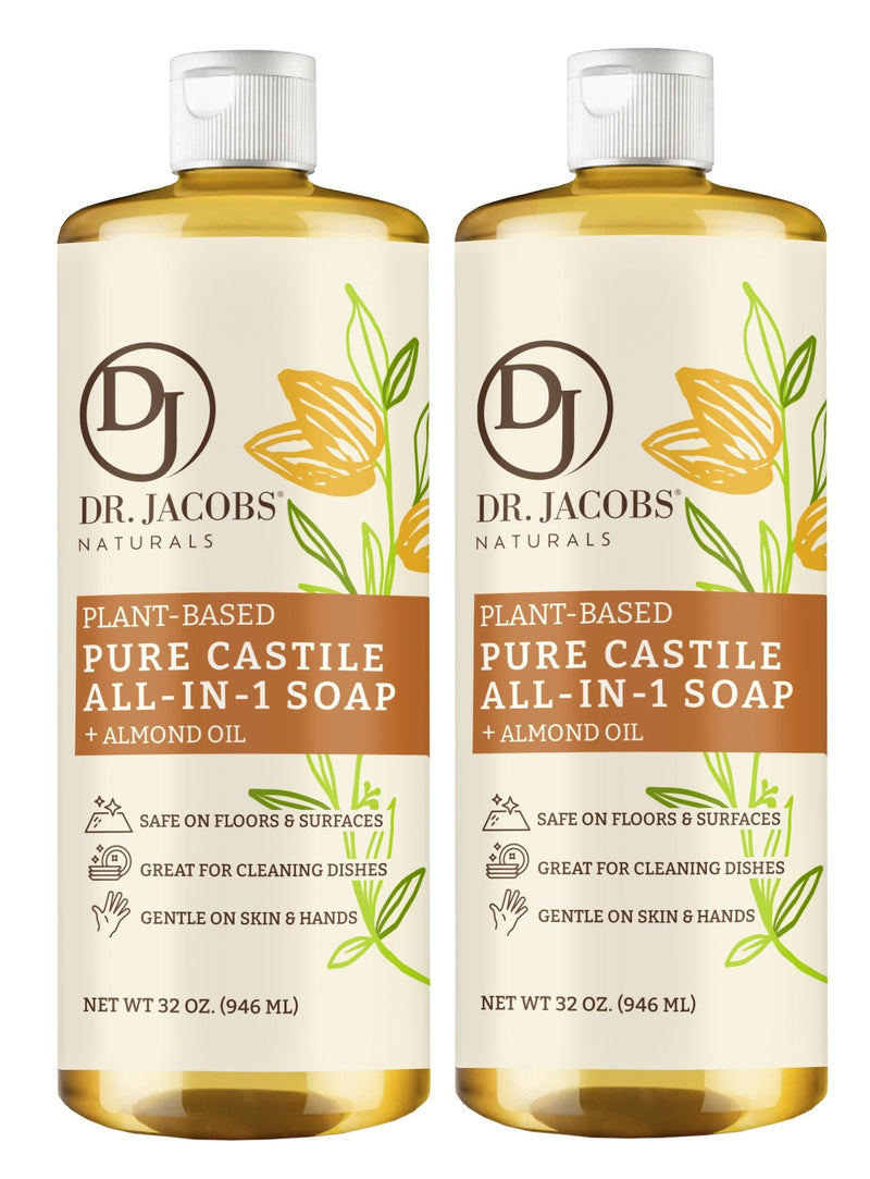 Almond All in 1 Castile Soap - Thin Formula by Dr. Jacobs Naturals