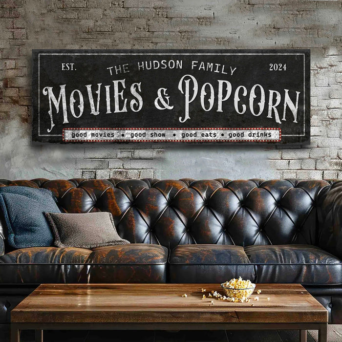 Personalized Movies Popcorn Sign Ii