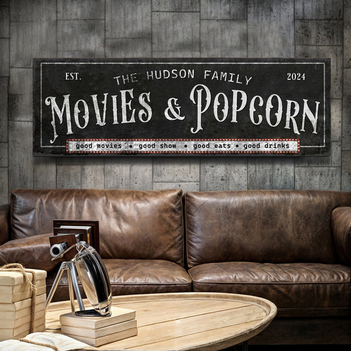 Personalized Movies Popcorn Sign Ii