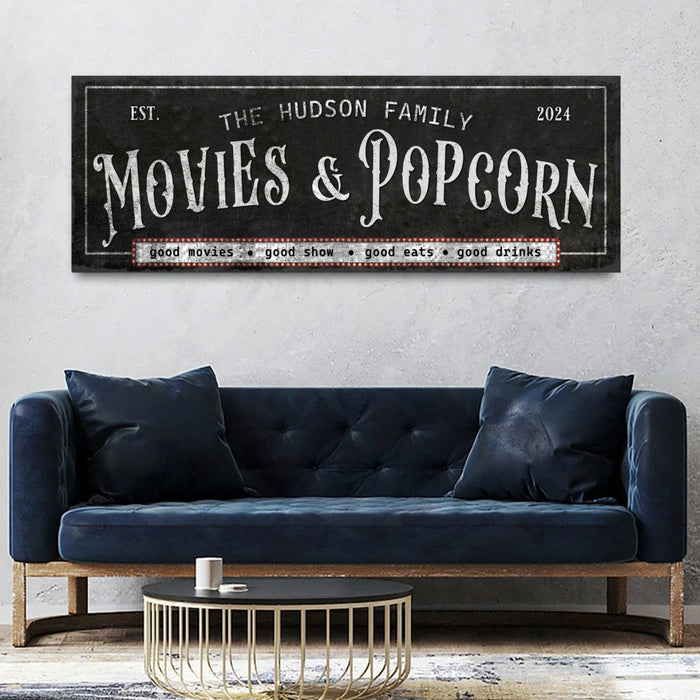 Personalized Movies Popcorn Sign Ii