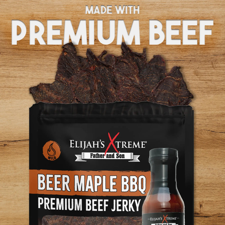 Beer Maple BBQ Beef Jerky - 6 bags (1lb)