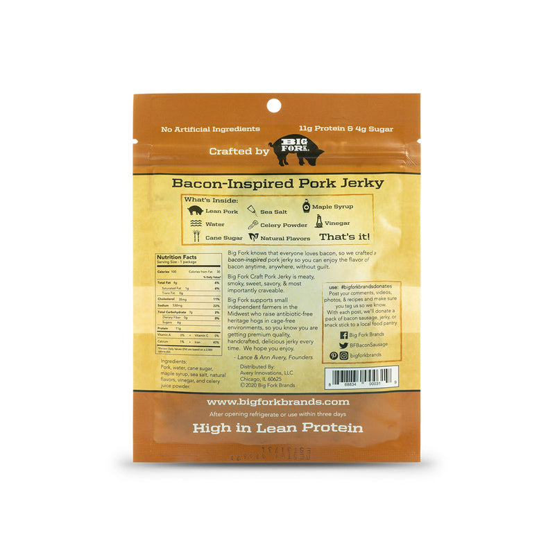 Craft Pork Jerky Collection (24 bags, 8 of each flavor) by Big Fork Brands