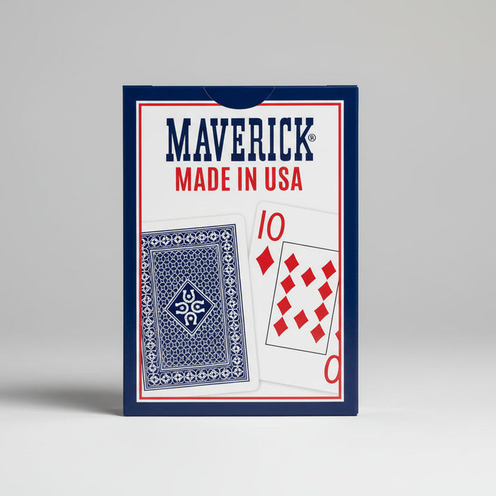 Maverick Playing Cards Brick (12 Decks, Red & Blue) – Jumbo Index – Made in USA