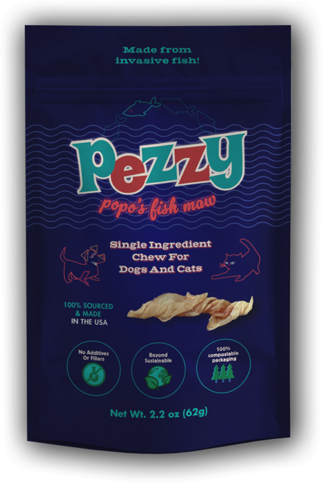 Pezzy Pets Fish Maw Chews Bag, Single Ingredient by Farm2Me