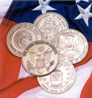 Army Service Medallion, Brass Army Medallion, , The Military Gift Store, Military Service Medallions