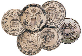 Army Service Medallion, Brass Army Medallion, , The Military Gift Store, Military Service Medallions