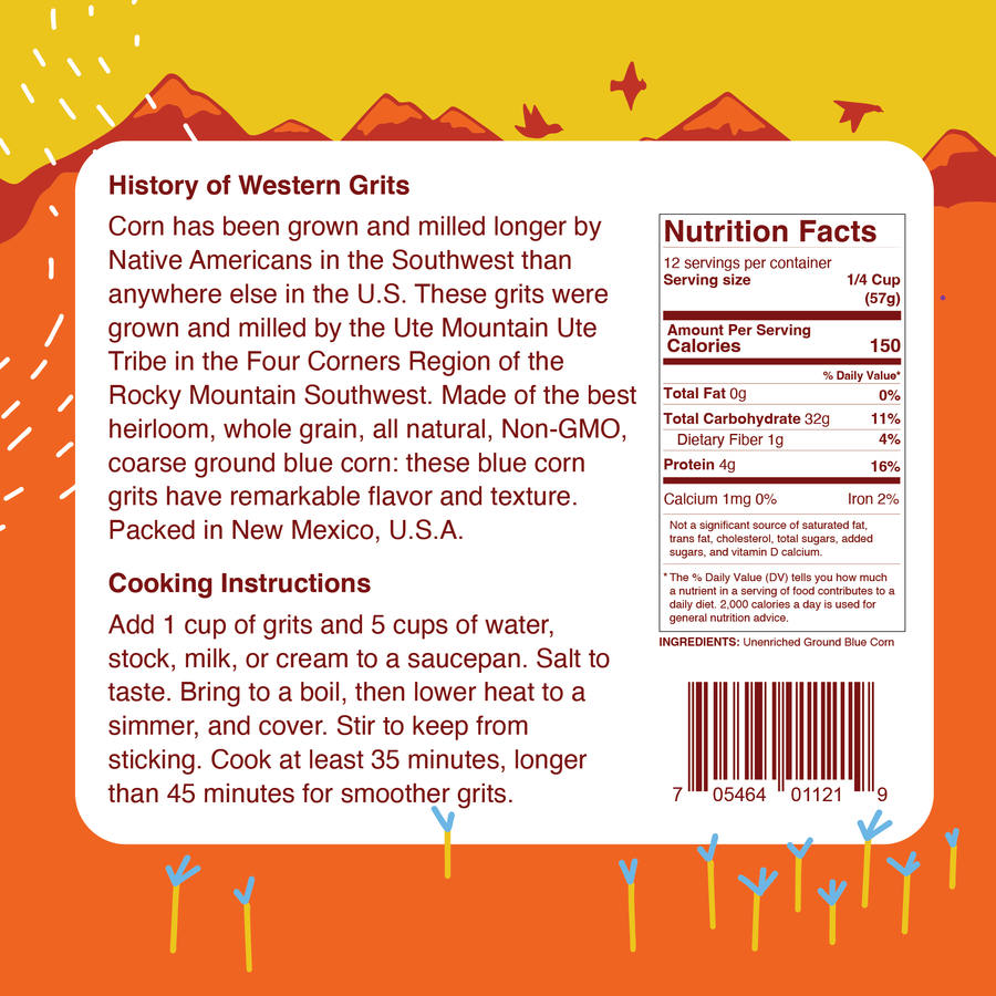 Western Heirloom Blue Corn Grits