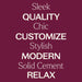 sleek, chic, stylish, quality, customize, modern, relax, solid cement