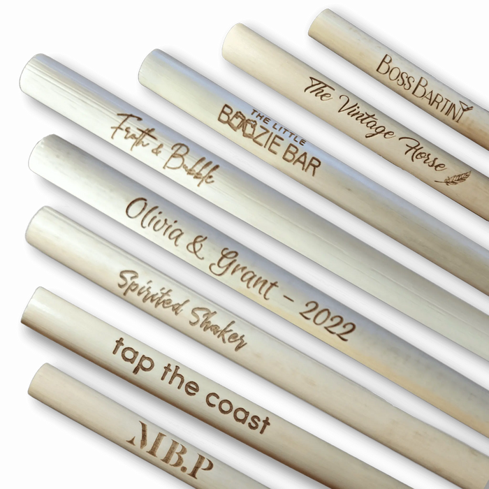 Holy City Straw Laser Engraved Reusable Reed Straw by Farm2Me