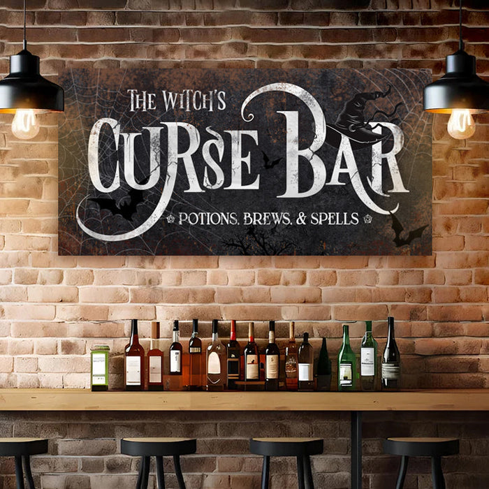 The Witchs Curse Bar Halloween Sign Iii
