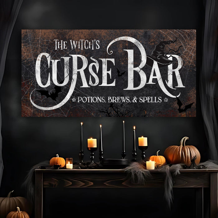The Witchs Curse Bar Halloween Sign Iii