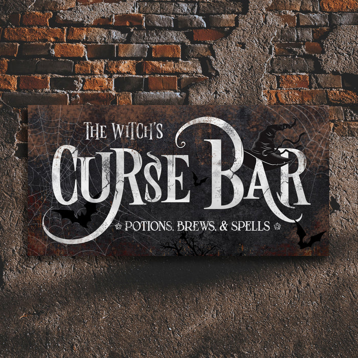 The Witchs Curse Bar Halloween Sign Iii