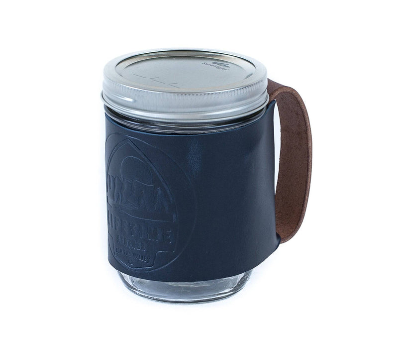 Leather Mason Jar Coozie - Lifetime Leather Co