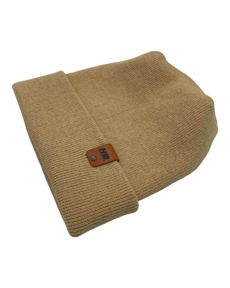 NEW HAAKWEAR H-Stitch Cuffed Beanie - Designed and Made in USA (Patented Design) - Dune Beige