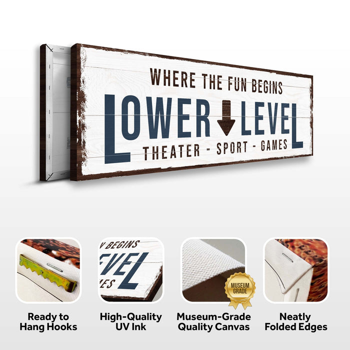 Lower Level Sign Custom Bar Signs For Home Bar Ideal For Personalized Basement Bar Sign