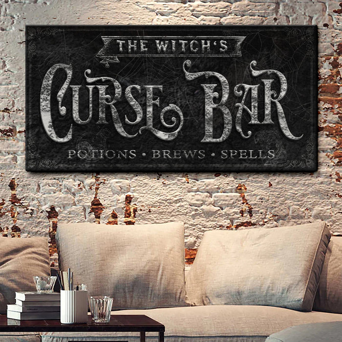The Witchs Curse Bar Halloween Sign Ii