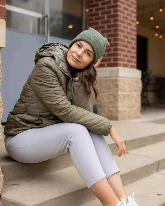 New Patented Design, H Stitch Cuffed Beanie