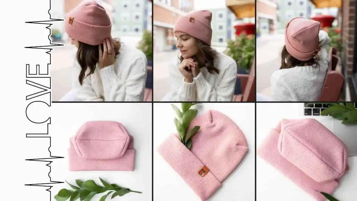 New Patented Design, H Stitch Cuffed Beanie