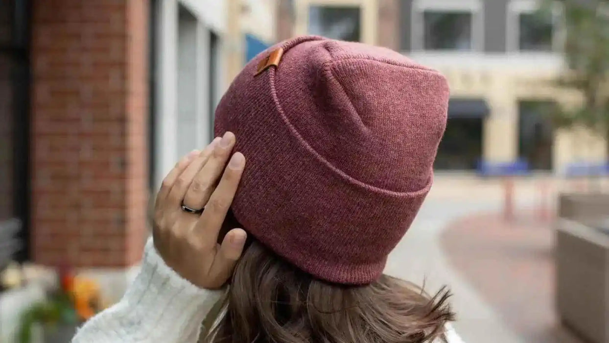 New Patented Design, H Stitch Cuffed Beanie