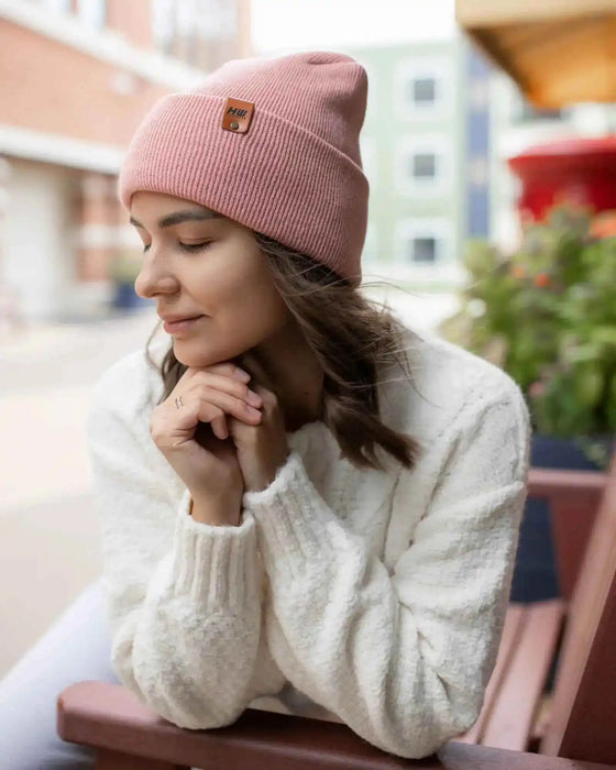 New Patented Design, H Stitch Cuffed Beanie