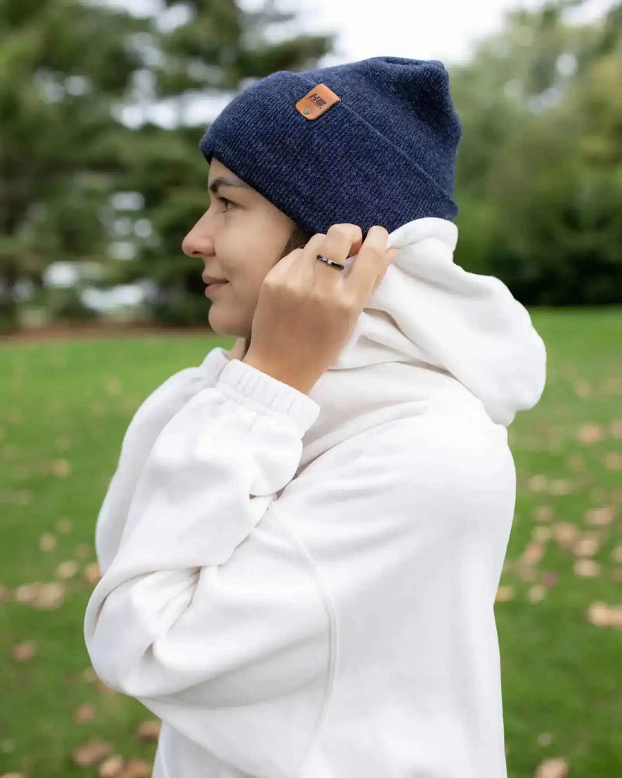 New Patented Design, H Stitch Cuffed Beanie