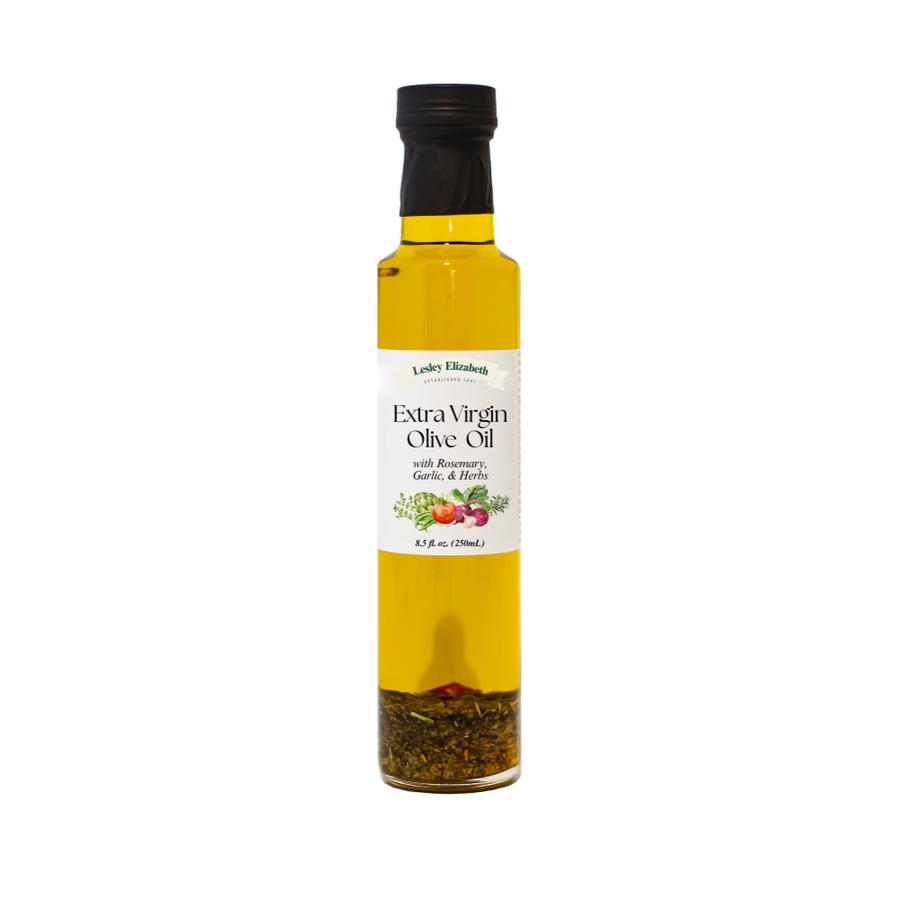 Lesley Elizabeth Extra Virgin Olive Oil with Rosemary, Garlic & Herbs, Dorica (250mL)
