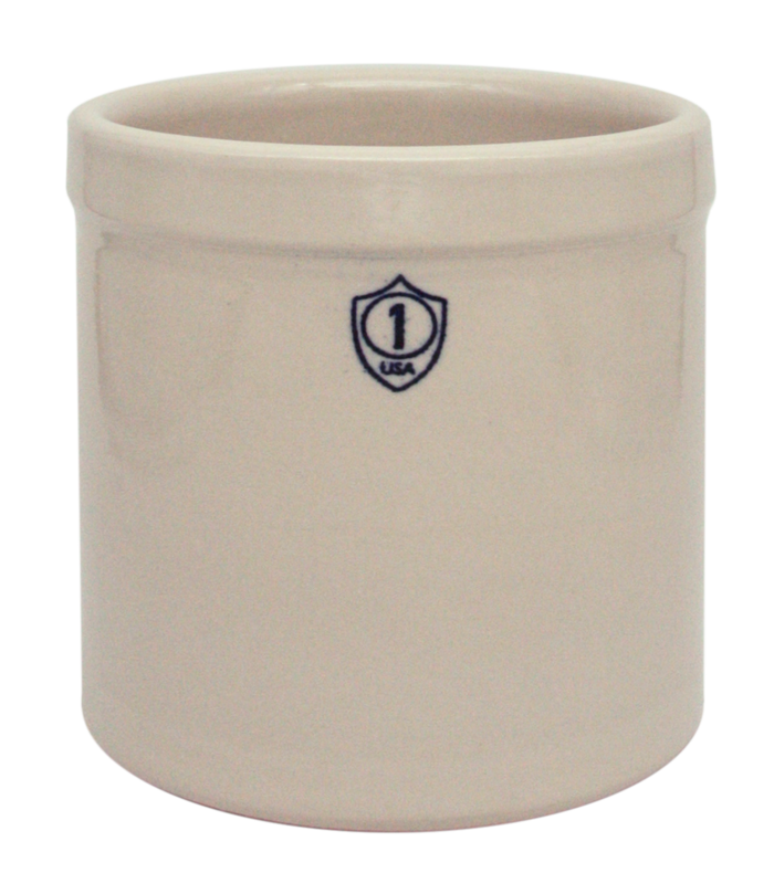 Bristol off-white stoneware utility crock - 1 gallon