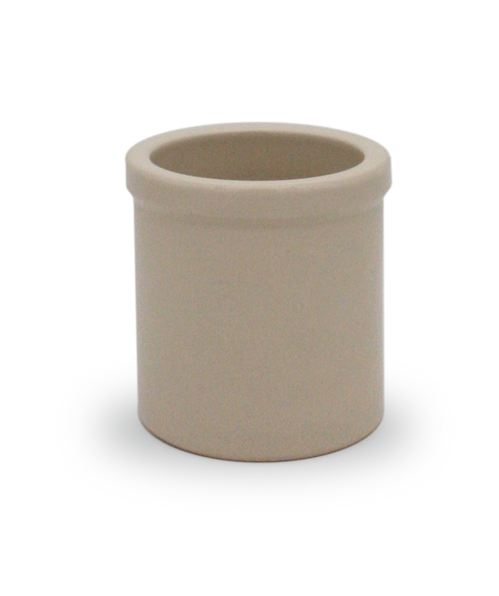 Bristol off-white stoneware utility crock - 1 quart tall